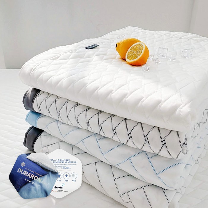 쿨링 웨이브 밤새 깨지않는 듀라론 고정밴드 냉감수면패드 SQK패밀리 4컬러, 레이크그레이