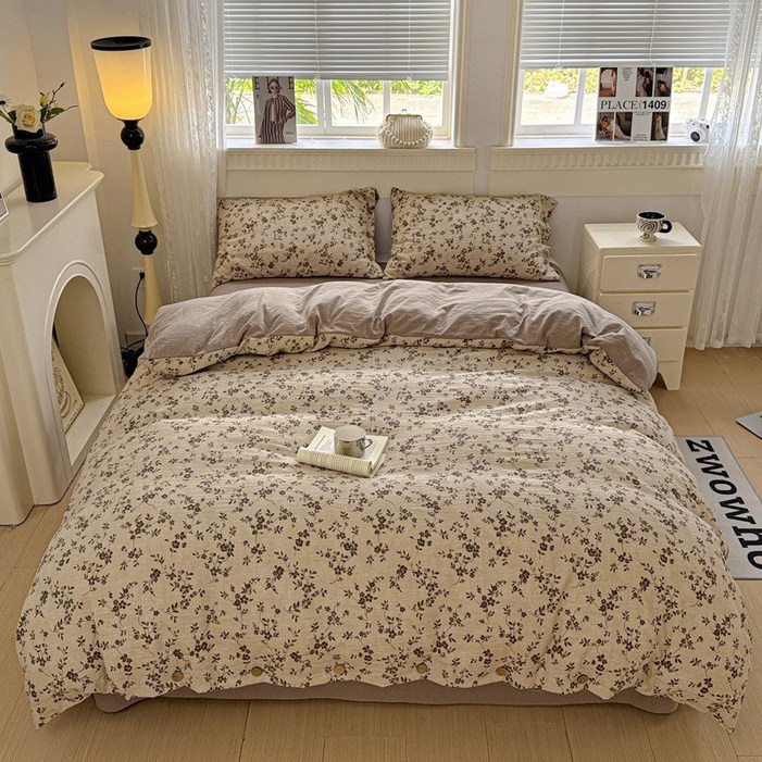 리진 플로아 린넨 이불커버 퀸 (200X230cm)