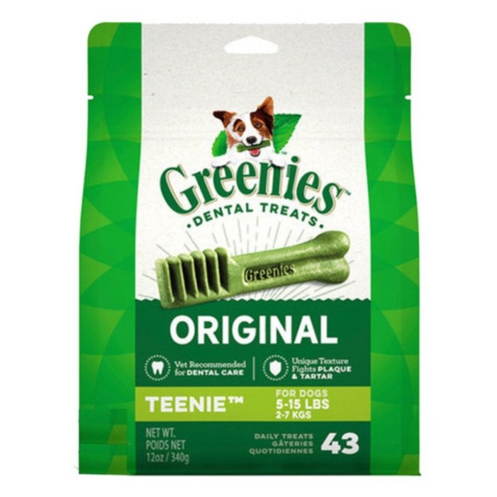 그리니즈 티니 오리지날 덴탈껌, 티니 오리지널, 340g, 2개