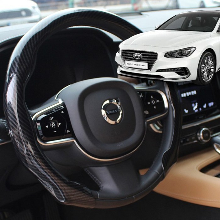 꾸러기점빵 더스타일 카본 슬림핏 고무냄새 없는 올시즌 핸들커버 그랜저IG, 블랙