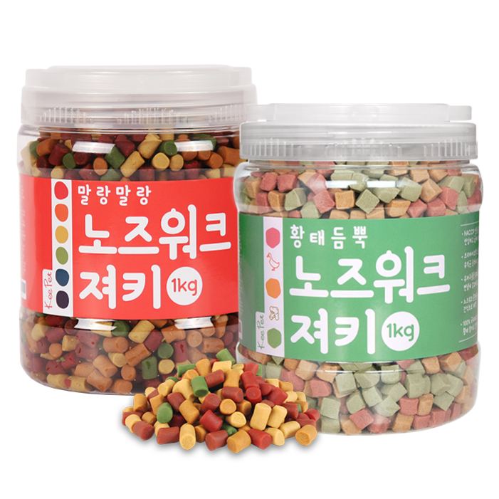 킵펫 말랑말랑 노즈워크 져키 1kg  황태듬뿍 노즈워크 져키 1kg 대용량 훈련용 칭찬용 국내산 강아지간식