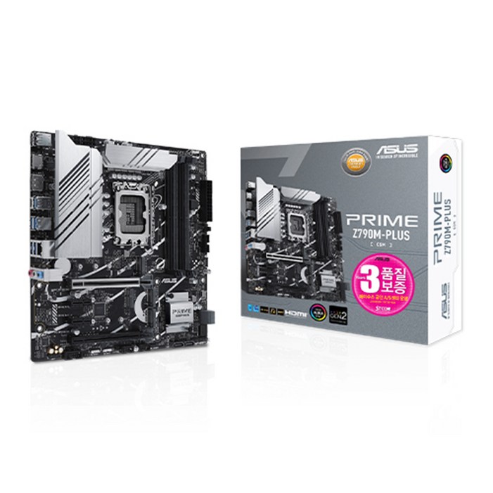 ASUS PRIME Z790MPLUSCSM STCOM 에이수스 컴퓨터 PC 게이밍 메인보드 인텔 13세대 랩터레이크 12세대 엘더레이크 CPU추천