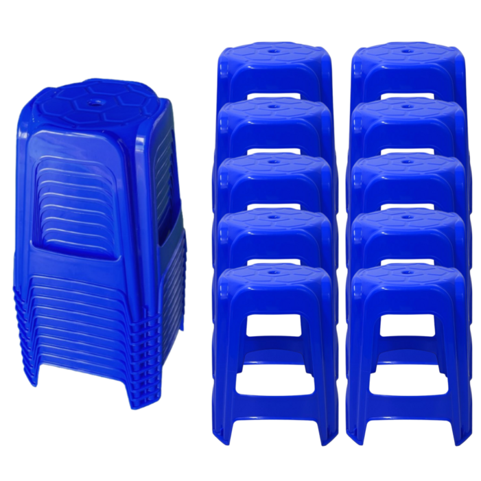 나코 프라스틱의자 플라스틱간이의자 파라솔의자 야외플라스틱의자 편의점플라스틱의자 원형의자, 10개, 딥씨블루