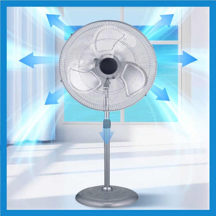 압도적강풍 원스 대형 선풍기 공업용 공장 업소용 산업용 사무실 현장 식당 축사 강력 스탠드 20인치 메탈 키높이 스탠드 기계식 3단 회전