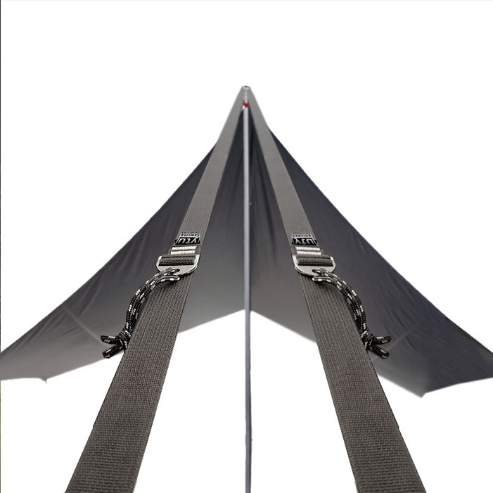 이뚜 비 바람에 안전한 국산 타프웨빙 스트랩 스트링 풀 세트, 블랙6개1세트