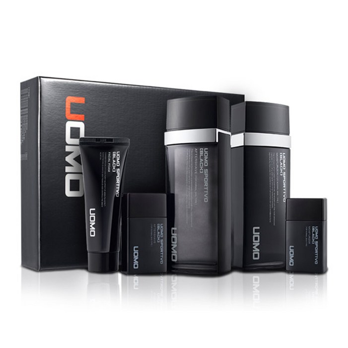 휠라 워모 스포르티보 블랙 5종세트 남자 스킨 로션 폼클렌징