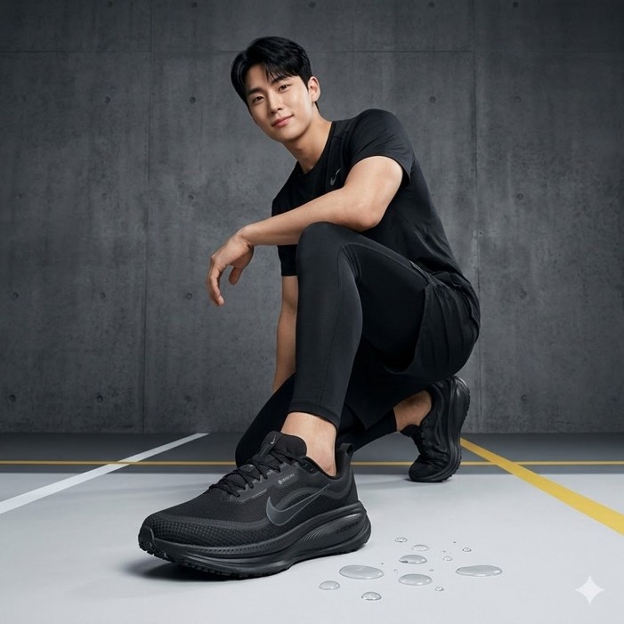 나코탭 나이키 줌 보메로 18 고어텍스 남녀공용 방수 런닝화 쿠션 운동화 블랙앤트러사이트