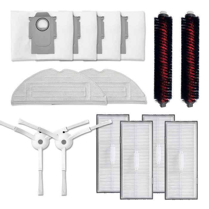 Youchen 로보락G20S8 Pro Ultra 로봇청소기 소모품 듀얼 진동항균물걸레 브러쉬 더스트백 사이드브러쉬 필터 호환 14개 한세트, 1세트, G20 S8 Pro Ultra전용