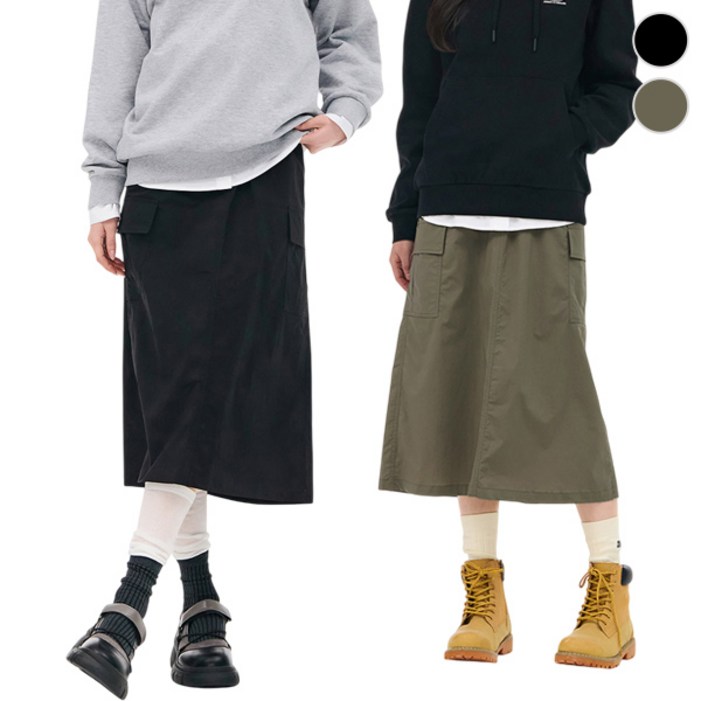 체이스컬트 WOMAN 스트레치 CARGO SKIRT2Color