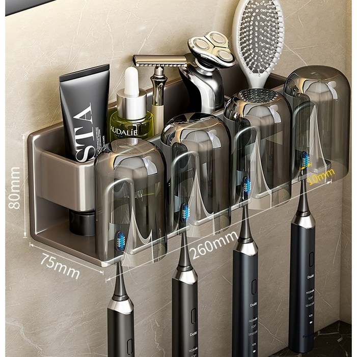 앨오앤지 무타공 쉽게 떨어지지않는 칫솔걸이양치컵