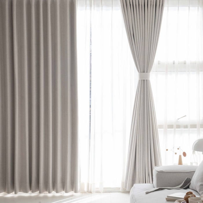 밀리무드 형상기억가공 벨벳스타일 빛차단 100 방한 방풍 암막커튼 아일렛형 2개입