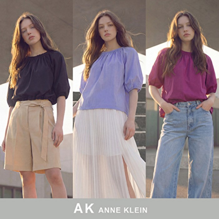 앤클라인 AK앤클라인 26SS 샤벳 볼륨 블라우스 3종