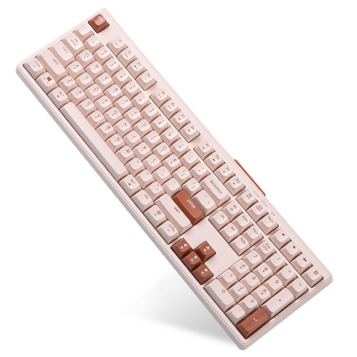 몬스타가츠 무선 블루투스 풀윤활 멤브레인 104키 풀배열 보글보글 타건감 오트밀아몬드, 클래식 PRO, 단일색상