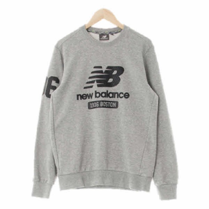 기타 5526 NEWbaIance 그레이 프린팅 면혼방 1906보스턴빅로고크루넥맨투맨 [S] 수지네 구제