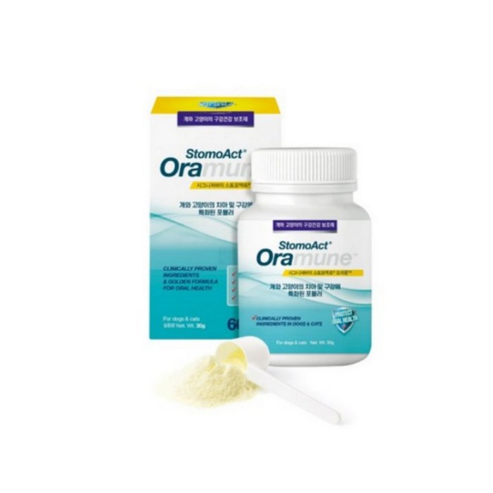 시그니처바이 스토모액트 오라뮨 분말 강아지 고양이 구강영양제, 2개