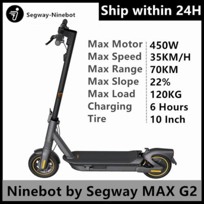 접이식 전기 킥보드 스쿠터 세그웨이 MAX G2 업그레이드 모터 EU 주식 정품 나인봇 1000W 35 kmh 속도 70km 장거리 킥스쿠터