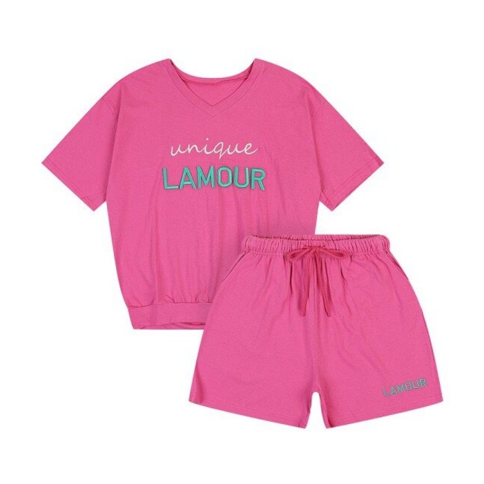 반에이크 브이넥 반팔 반바지 세트 VB38TPUP01Y