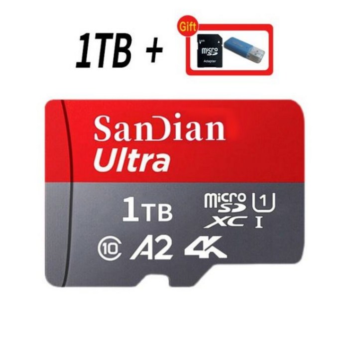 마이크로 sd카드 1 테라바이트 메모리 TF 카드 SD 128GB 256GB 512GB 어댑터 Class10 핸드폰용 고속