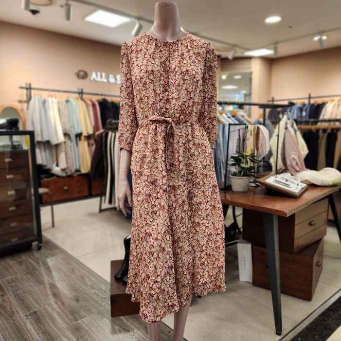 BCBG [올앤선드리]  A로미PRINT OP 원피스 _ A4M3O679    25   [D/RED]