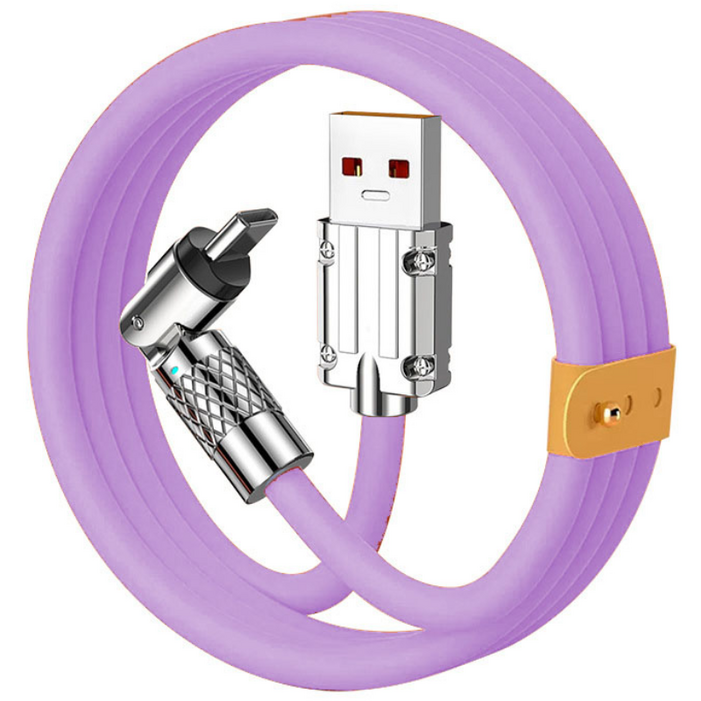 180도 회전 케이블 C타입 충전기 실리콘케이블 네온컬러