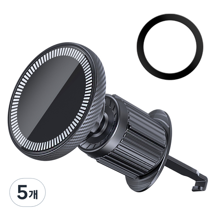 코시 차량용 맥세이프 송풍구형 거치대, 5개, 블랙