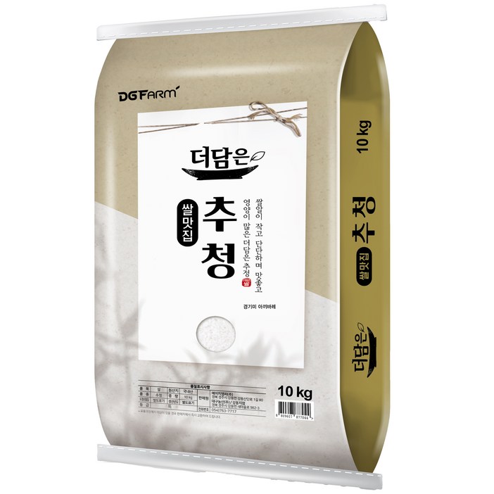 더담은 2024년산 햅쌀 경기미 추청 아끼바레 쌀
