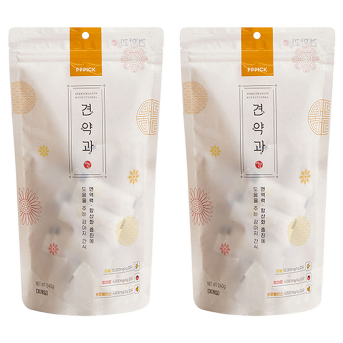 피피픽 강아지 견약과 면역력 영양 간식, 강황, 240g, 2개