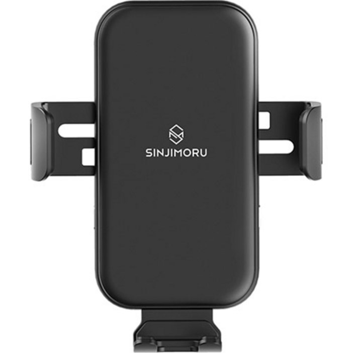 신지모루 오그랩엑스 차량용 고속 무선충전 핸드폰 거치대 15W 송풍구형, 블랙, SOGWIREMAX2BKSJM