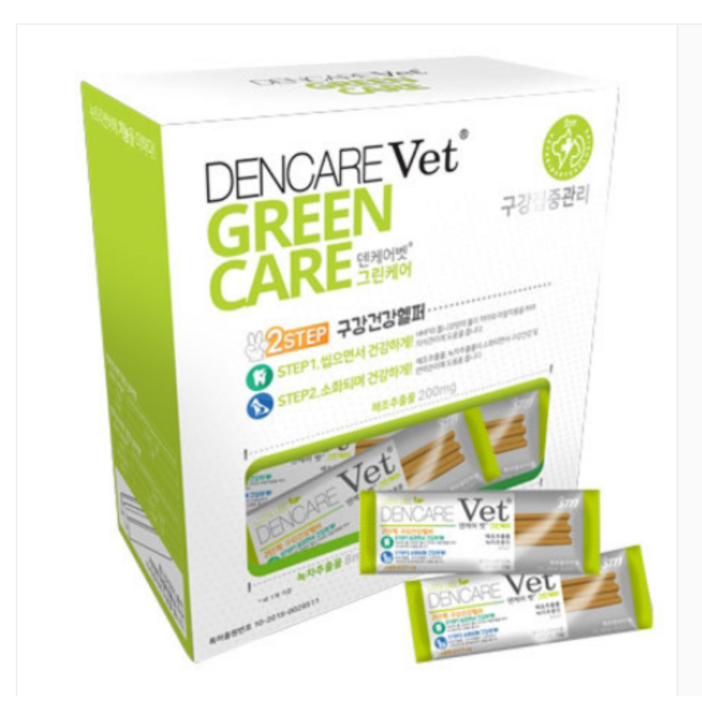덴케어벳 그린케어 뉴트리션바 강아지껌, 닭고기, 10g, 15개