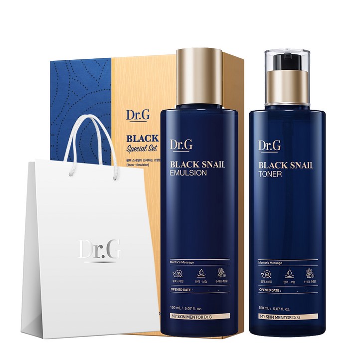 닥터지 블랙 스네일 토너 150ml 에멀전 150ml 스페셜 선물세트, 1세트