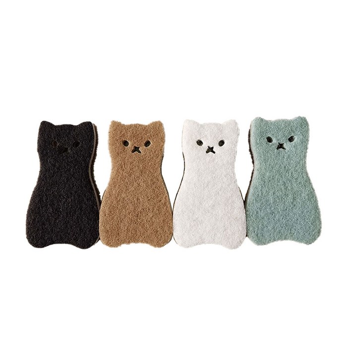 고양이 수세미 4종 세트