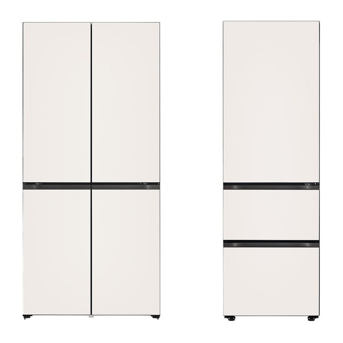 [색상선택형] LG전자 오브제 610L 컨버터블 4도어 냉장고 미스트글라스 + 324L 김치냉장고 방문설치