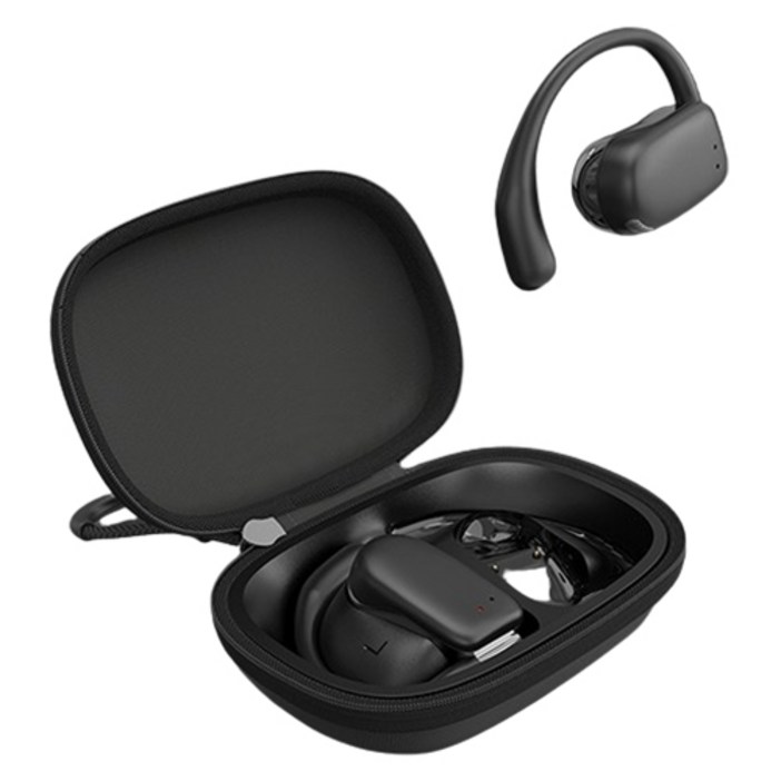 엠지텍 이어프리오픈 오픈형 블루투스 이어폰, 단일상품, BLACK, 10시간, 방수가능