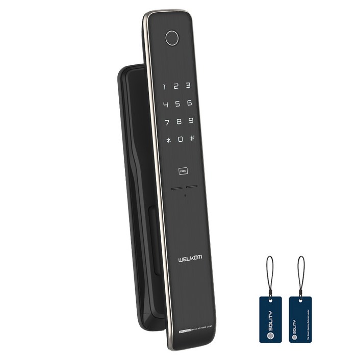 웰콤 솔리티 푸시풀 지문인식 디지털 도어락 WP4500B, WP4500B, 고객직접설치 웰콤 솔리티 푸시풀 지문인식 디지털 도어락 WP4500B, WP4500B, 고객직접설치