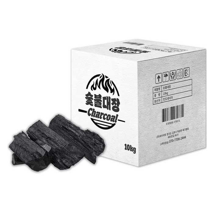 숯불대장 스파크 안튀고 불 붙이기 쉬운 바베큐참숯, 1개, 10kg