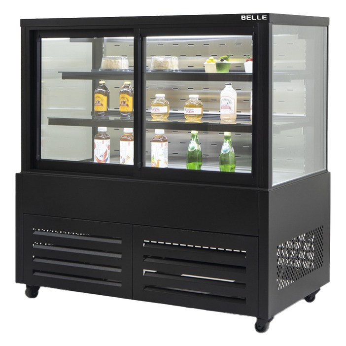 BELLE 프리미엄 쇼케이스 사각 앞문형 블랙 방문설치, JSF900B