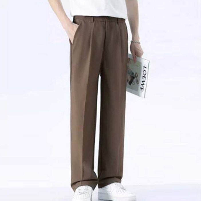 구디프 남성용 스트레이트핏 허리밴딩 비즈니스 캐주얼 정장 슬렉스