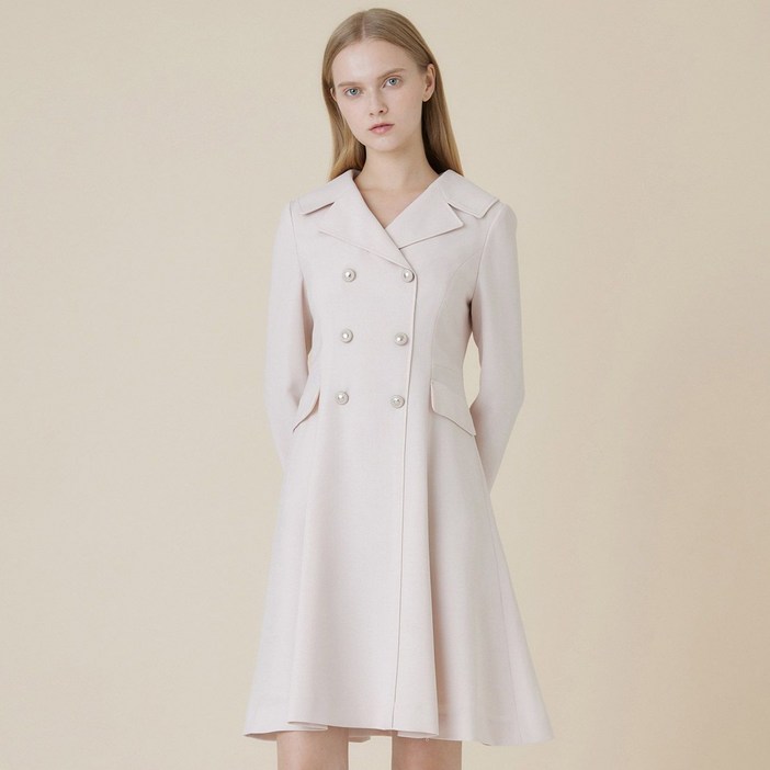 케네스레이디 여성용 벨라린 오픈카라 플레어 원피스