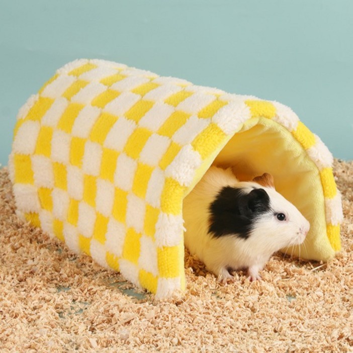 랜보어 소동물 체크 접이식 매트은신처