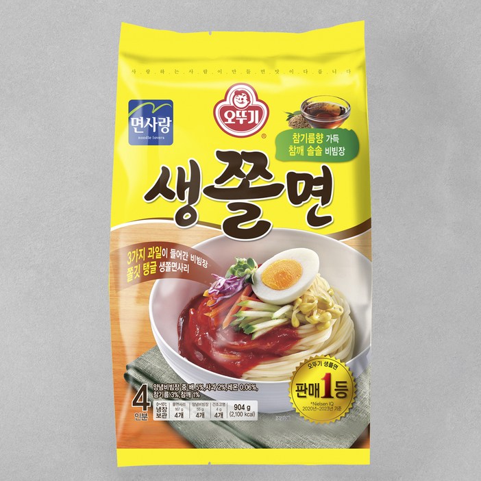 오뚜기 생쫄면 4인가족세트, 904g, 1개 오뚜기 생쫄면 4인가족세트, 904g, 1개