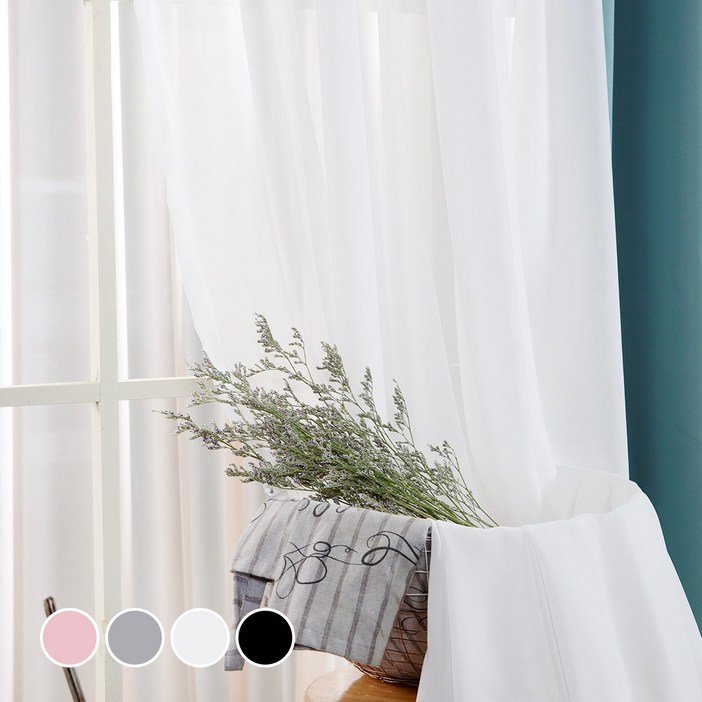 데일리 네추럴 쉬폰 커튼