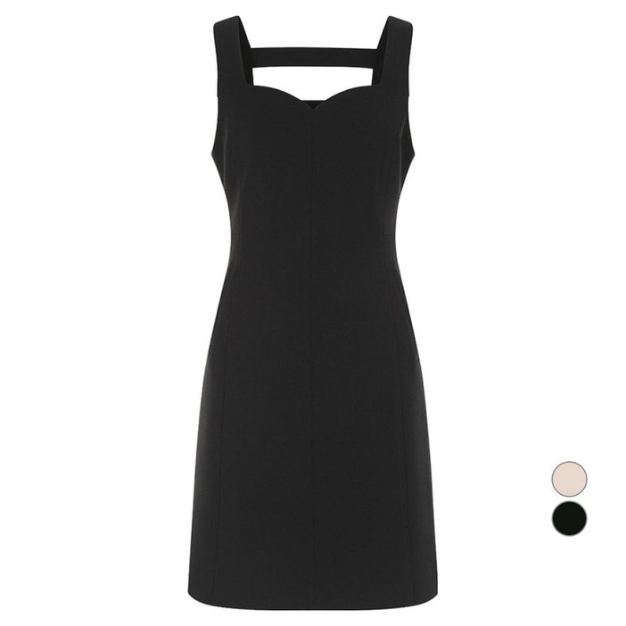 올리브데올리브 여성용 넥라인포인트 레이어드미니 원피스