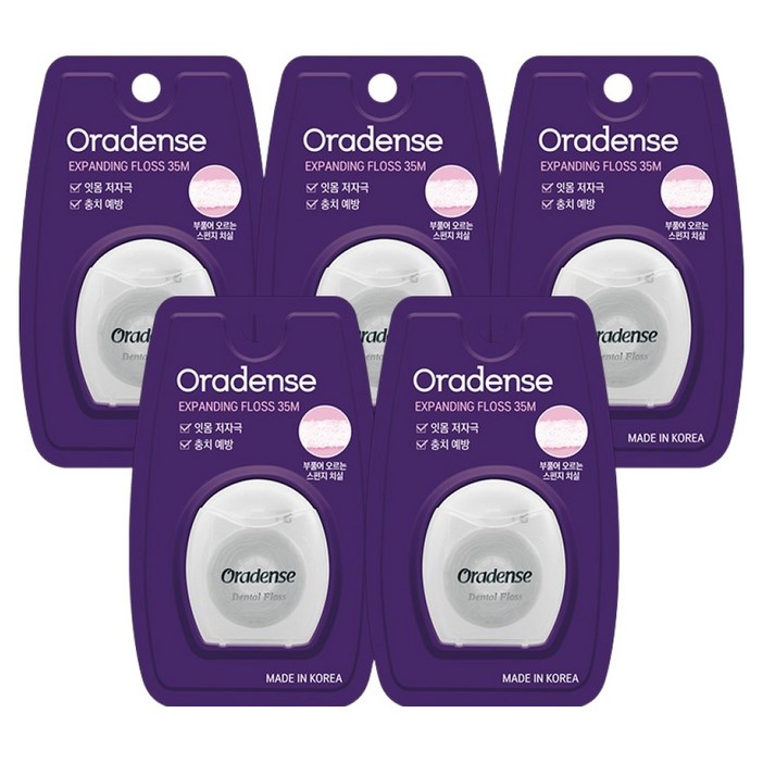 오라덴스 스펀지 치실, 1개입, 5개