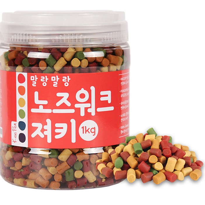 킵펫 말랑말랑 노즈워크 져키 강아지 간식 1kg, 혼합맛, 1개