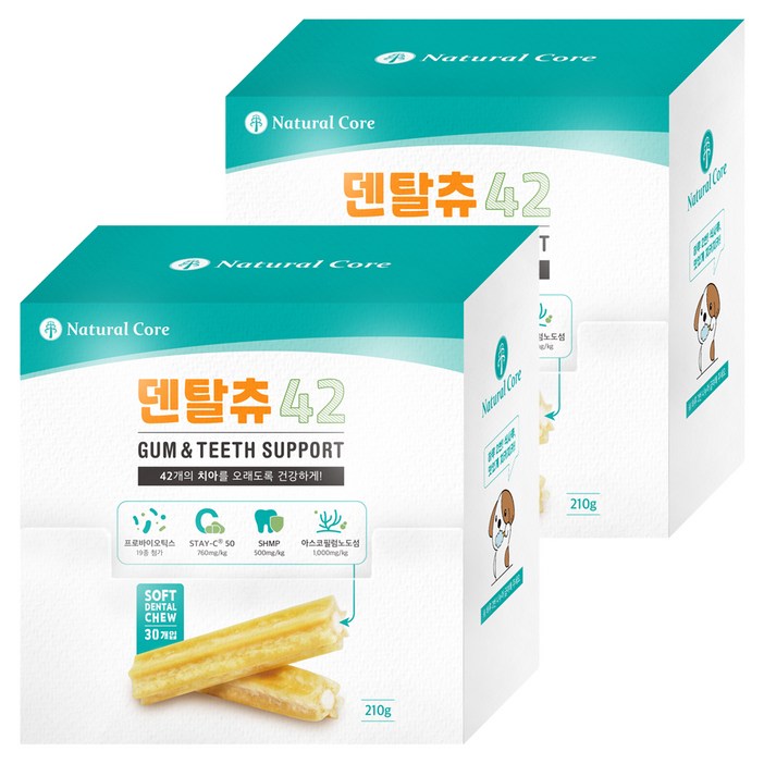 네츄럴코어 강아지 소프트 덴탈츄 42 30p