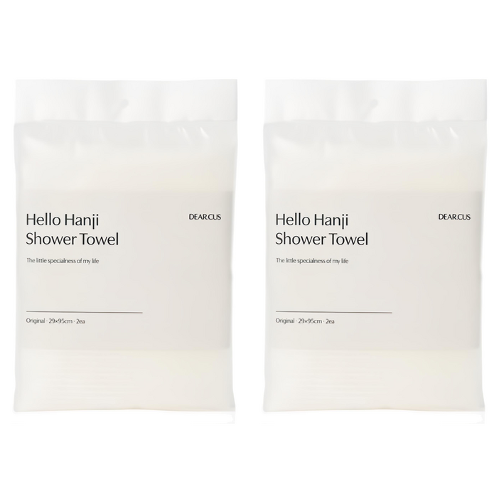 디어커스 안녕한지 샤워타월, 단일 색상, 2개입, 2개