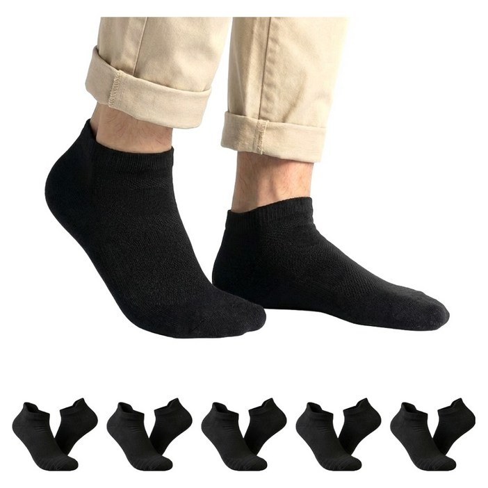 온앤모아 남자 발목 양말 단목 5켤레