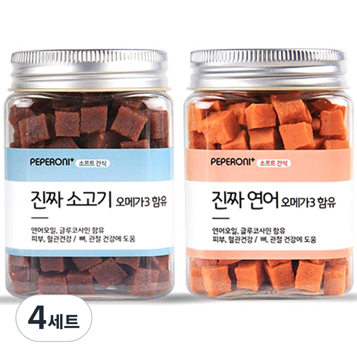 페페로니 진짜 오메가3 강아지 간식, 180g, 4세트