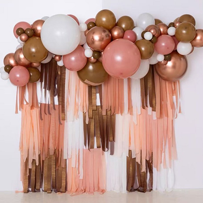파티해 생일파티 풍선세트 R, 11 스트리머 로즈골드, 1세트