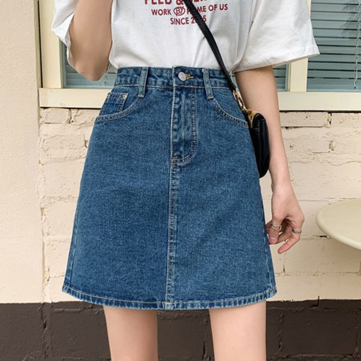 구디프 큐트 데님 미니 스커트